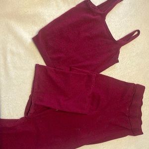 Maroon Cozy lounge set